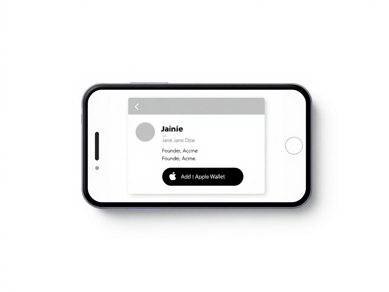 LiftBiz digital business card open in Safari on iPhone, with the Add to Apple Wallet button visible.