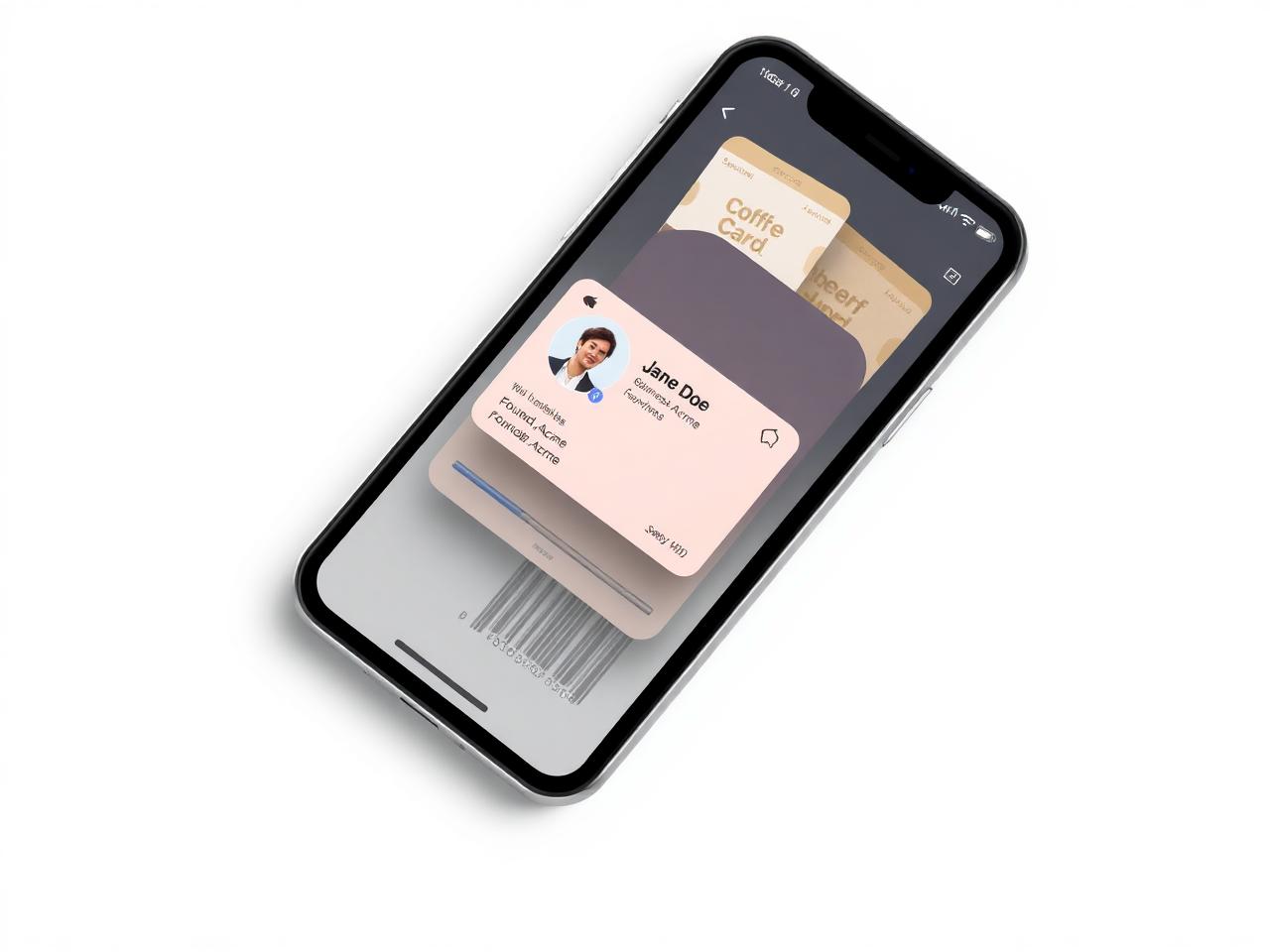 Apple Wallet app on iPhone showing the LiftBiz business card pass at the top of the pass stack.